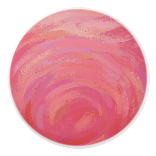 Lachs Swirl Keramikknauf (Vorderseite)