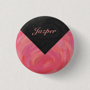 Lachs Swirl Monogramm Button