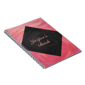 Lachs Swirl Monogramm Notizblock (Rechte Seite)