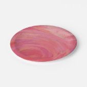 Lachs Swirl Pappteller (Schrägansicht)