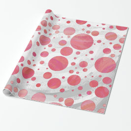 Lachs Swirl Polka Dots Geschenkpapier