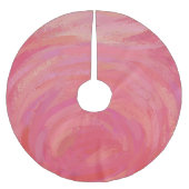 Lachs Swirl Polyester Weihnachtsbaumdecke (Vorderseite)
