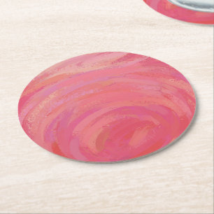 Lachs Swirl Runder Pappuntersetzer