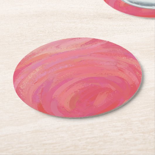 Lachs Swirl Runder Pappuntersetzer (Angewinkelt)