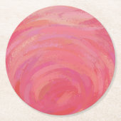 Lachs Swirl Runder Pappuntersetzer (Vorderseite)