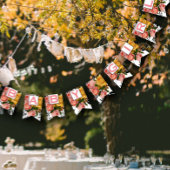 Lachs Text Heirloom Rose Floral Patten Baby Girl Wimpelkette