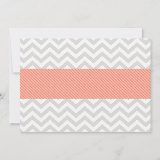 Lachs & Türkis Blütendusche Einladung (Rückseite)