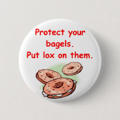 Lachs und Bagel Button (Vorderseite)