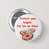 Lachs und Bagel Button (Vorne & Hinten)