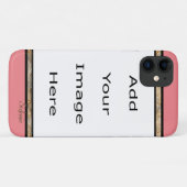 Lachs und Gold Gem Border Case-Mate iPhone Hülle (Rückseite (Horizontal))