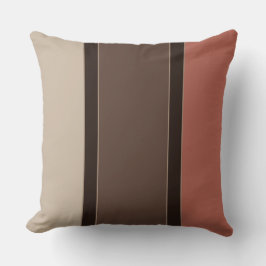 Lachs und Kaffeestreifen Kissen