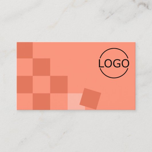 Lachs und Korallen, mit Logos und Foto geprüft Chi Visitenkarte (Vorderseite)