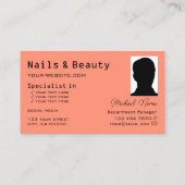 Lachs und Korallen Modernste mit Foto Chic Visitenkarte (Rückseite)