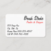 Lachs und rote Rennen Visitenkarte (Rückseite)