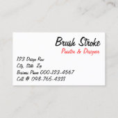 Lachs und rote Rennen Visitenkarte (Rückseite)