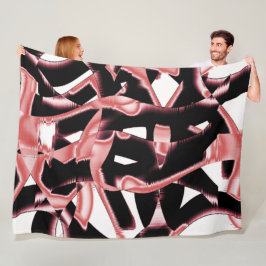 Lachs und schwarze Schrotte, vernichtete Bänder au Fleecedecke