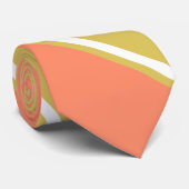 Lachs- und Weißweinfarbene Mockrepp-Krawatte Krawatte (Gerollt)