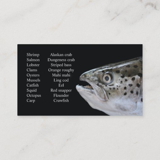 Lachs Visitenkarte (Rückseite)