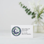 Lachs-Visitenkarte Visitenkarte (Stehend Vorderseite)