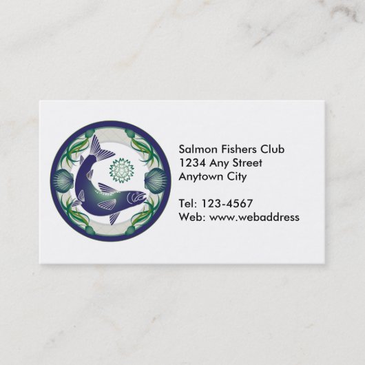 Lachs-Visitenkarte Visitenkarte (Vorderseite)
