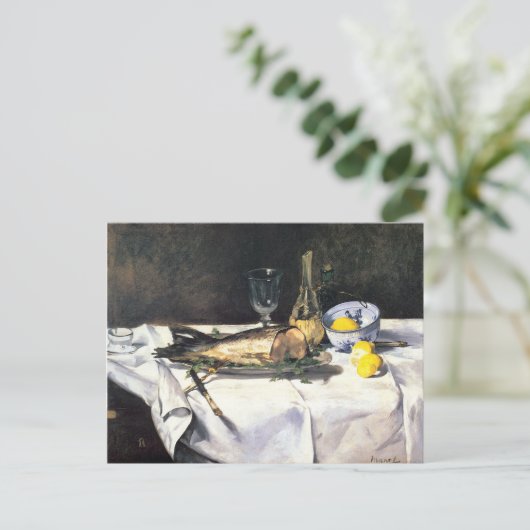 Lachs von Édouard Manet Postkarte (Stehend Vorderseite)