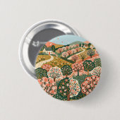 Lachs Wald Grün Boho Knöpfe Button (Vorne & Hinten)