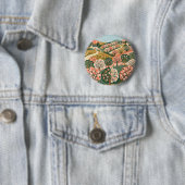 Lachs Wald Grün Boho Knöpfe Button (Beispiel)