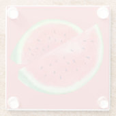 Lachs Watermelon Glass Untersetzer (Rückseite)