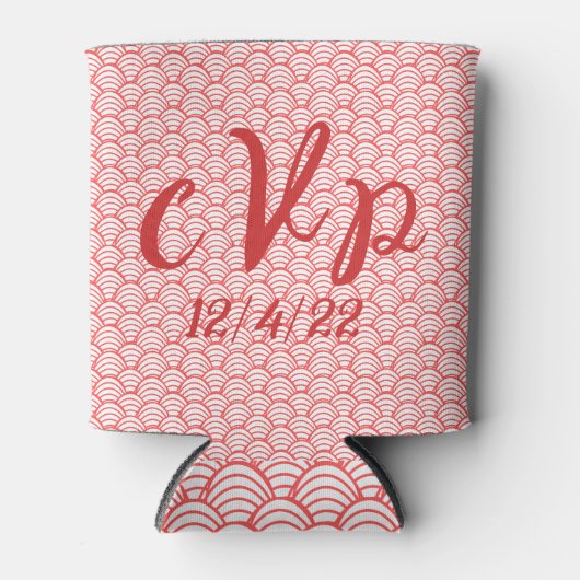 Lachs Waves Dosenkühler (Vorderseite)