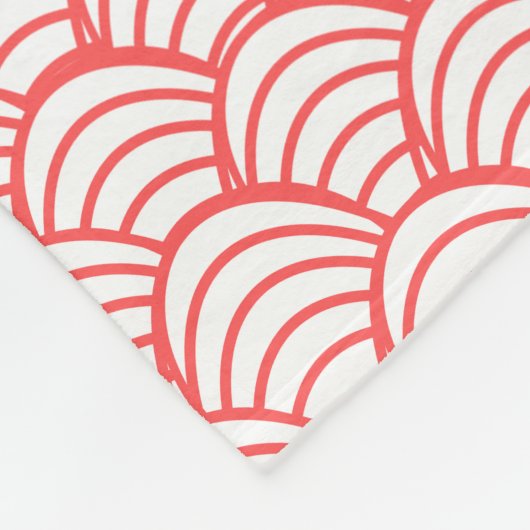 Lachs Waves Fleecedecke (Ecke)