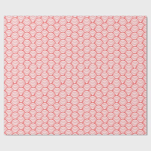 Lachs Waves Geschenkpapier (Flach)