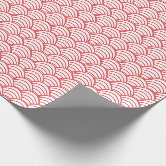 Lachs Waves Geschenkpapier (Ecke)
