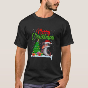 Lachs Weihnachtsbaum Lichter Funny Xmas Salmon Lov T-Shirt