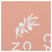 Lachs weiß Französisch Script Ruhe halten und weit Stoff (Nahaufnahme)