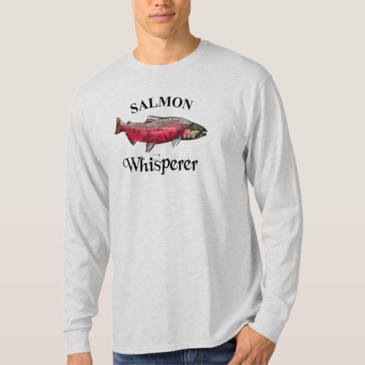 Lachs Whisperer Light Long Sleeve T-Shirt (Vorderseite)