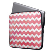 Lachs Zickzack Muster wirbeln Laptopschutzhülle (Vorderseite Links)