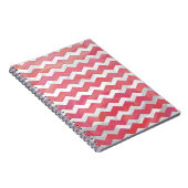 Lachs Zickzack Muster wirbeln Notizblock (Rechte Seite)