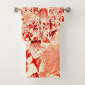 Lachs zu Korallen mit leuchtenden und verdrehten Badhandtuch Set (Insitu)