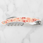 Lachs zu Korallen mit leuchtenden und verdrehten Kellnermesser (Rückseite)