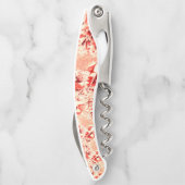 Lachs zu Korallen mit leuchtenden und verdrehten Kellnermesser (Rückseite)