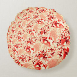 Lachs zu Korallen mit leuchtenden und verdrehten Rundes Kissen