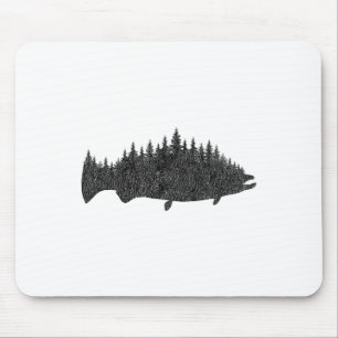 Lachsangeln - Geschenk für Königslachs-Angler Mousepad