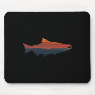Lachsangeln Natur Outdoor Wandern Camping Fisch Mousepad