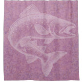 Lachsanstieg Duschvorhang (Vorderseite)