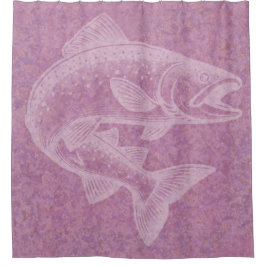 Lachsanstieg Duschvorhang