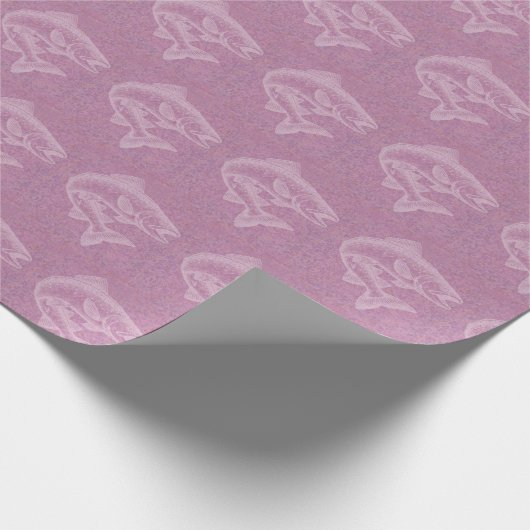 Lachsanstieg Geschenkpapier (Ecke)