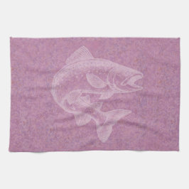 Lachsanstieg Geschirrtuch