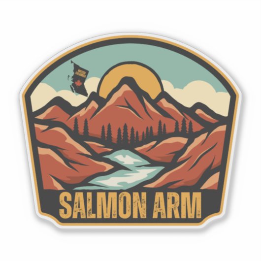 Lachsarm, British Columbia Aufkleber (Vorderseite)
