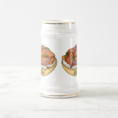 Lachsbagel-Cartoon Bierglas (Mittel)