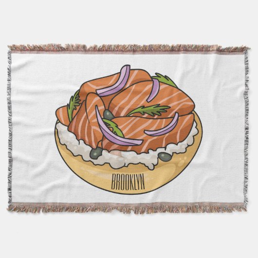 Lachsbagel-Cartoon Decke (Vorderseite)